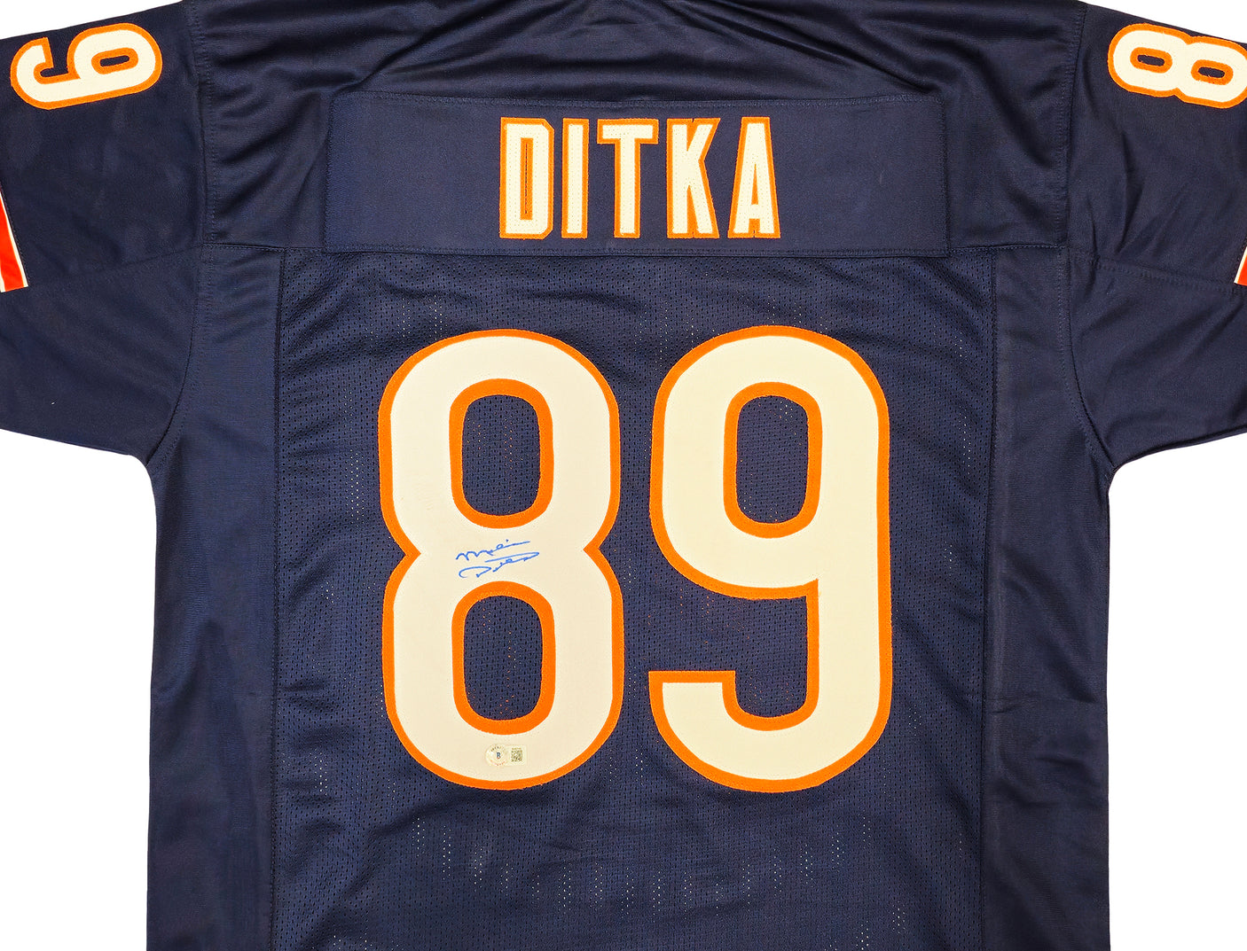 Chicago Bears Mike Ditka Autographed Blue Jersey Beckett BAS QR Stock #234689