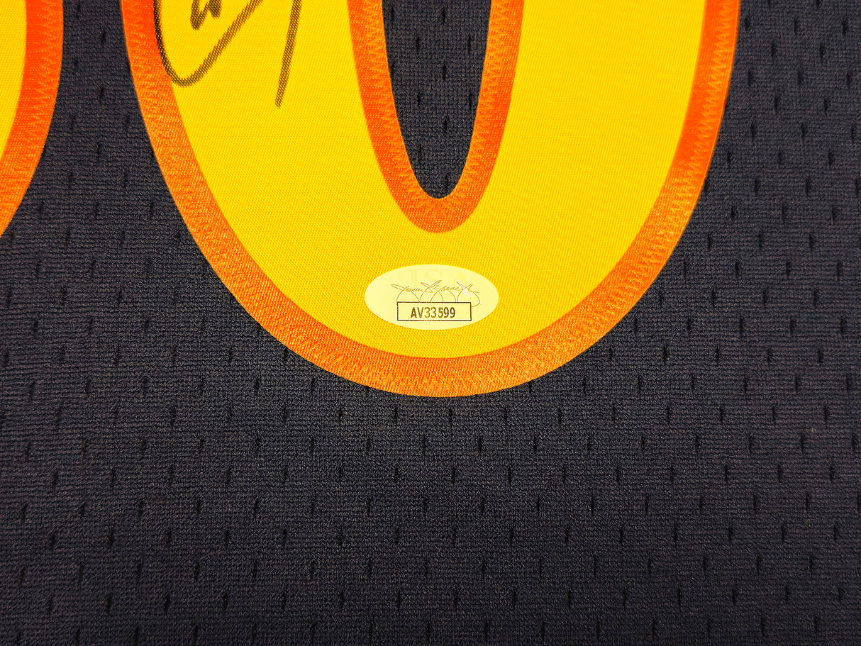 Golden State Warriors Stephen Curry Autographed Blue Authentic Mitchell & Ness 09-10 HWC Swingman Rookie Year Replica Jersey Size L JSA Stock #234075