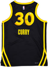 Golden State Warriors Stephen Curry Autographed Black Nike Swingman City Edition Jersey Size 48 "Wardell" Beckett BAS Witness Stock #234085