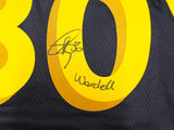 Golden State Warriors Stephen Curry Autographed Black Nike Swingman City Edition Jersey Size 48 "Wardell" Beckett BAS Witness Stock #234085