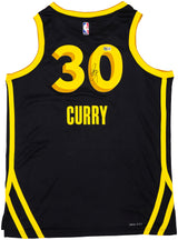 Golden State Warriors Stephen Curry Autographed Black Nike Swingman City Edition Jersey Size 48 Beckett BAS Witness Stock #234086
