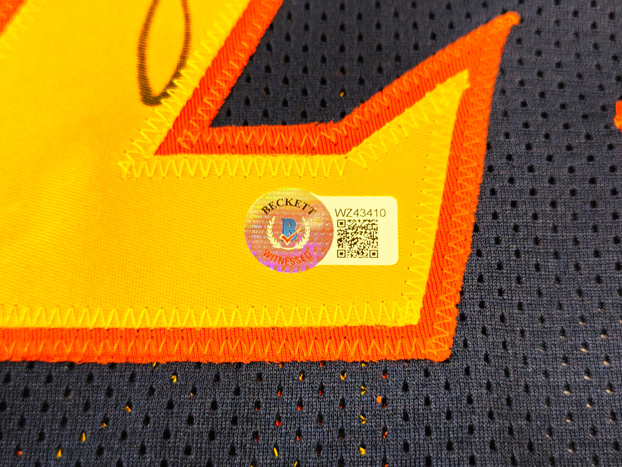 Golden State Warriors Jason Richardson Autographed Blue Jersey Beckett BAS Witness Stock #234510
