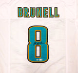 Jacksonville Jaguars Mark Brunell Autographed White Jersey Beckett BAS QR Stock #234541