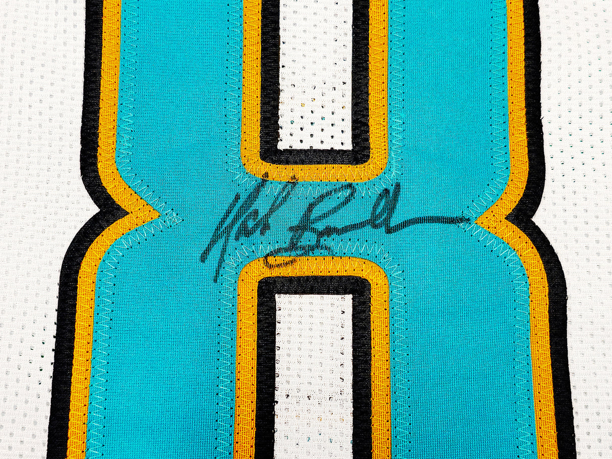 Jacksonville Jaguars Mark Brunell Autographed White Jersey Beckett BAS QR Stock #234541