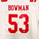 San Francisco 49ers NaVorro Bowman Autographed White Jersey Beckett BAS QR Stock #234528