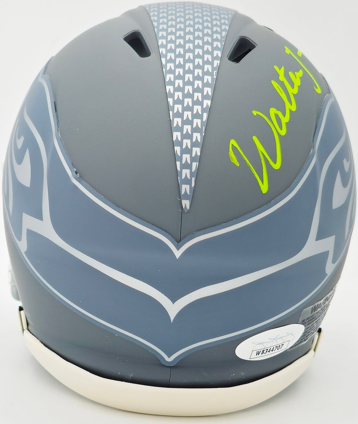 Walter Jones Autographed Seattle Seahawks Slate Gray Speed Mini Helmet JSA Stock #234548