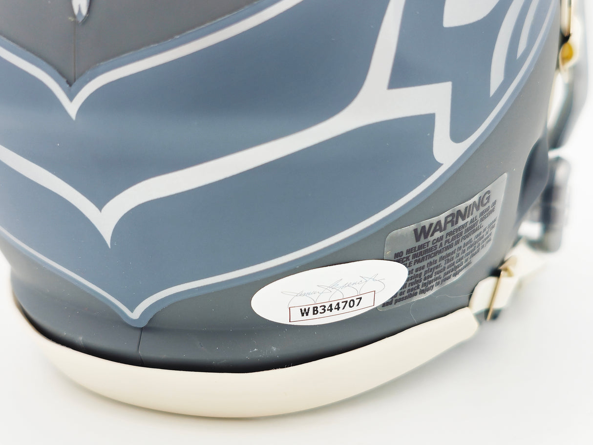Walter Jones Autographed Seattle Seahawks Slate Gray Speed Mini Helmet JSA Stock #234548