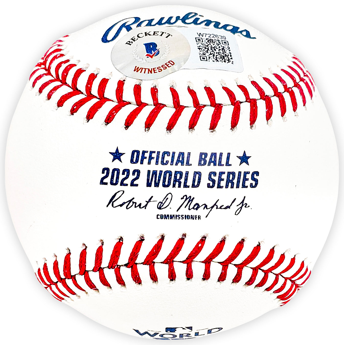 Cristian Javier Autographed Official 2022 World Series Logo MLB Baseball Houston Astros "22 WS Game 4 No Hitter" Beckett BAS Witness Stock #220451