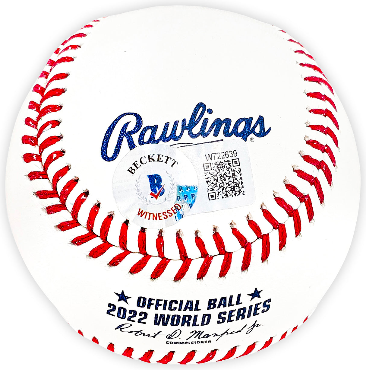 Cristian Javier Autographed Official 2022 World Series Logo MLB Baseball Houston Astros "22 WS Game 4 No Hitter" Beckett BAS Witness Stock #220451