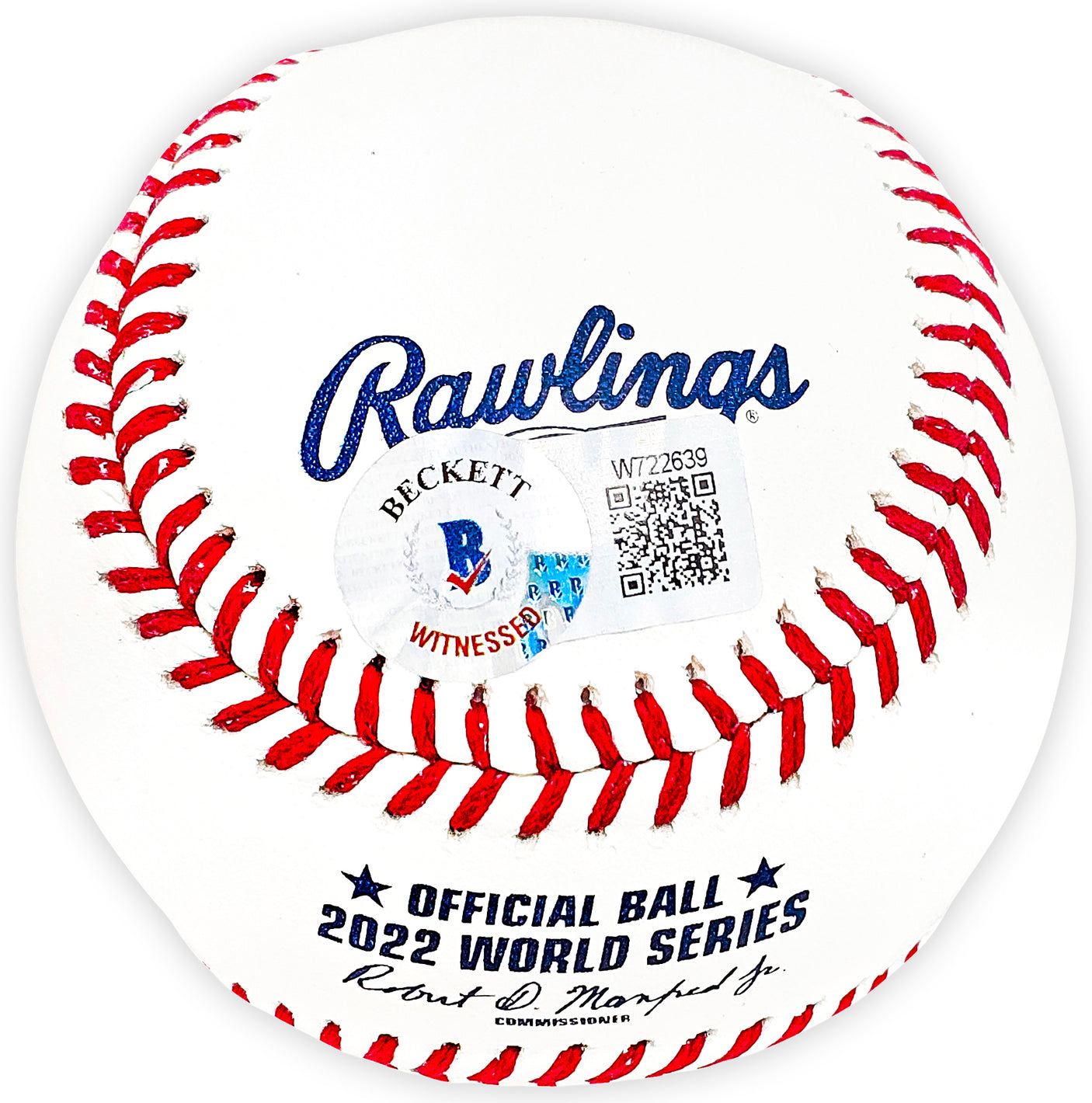 Cristian Javier Autographed Official 2022 World Series Logo MLB Baseball Houston Astros "22 WS Game 4 No Hitter" Beckett BAS Witness Stock #220451