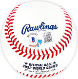 Cristian Javier Autographed Official 2022 World Series Logo MLB Baseball Houston Astros "22 WS Game 4 No Hitter" Beckett BAS Witness Stock #220451