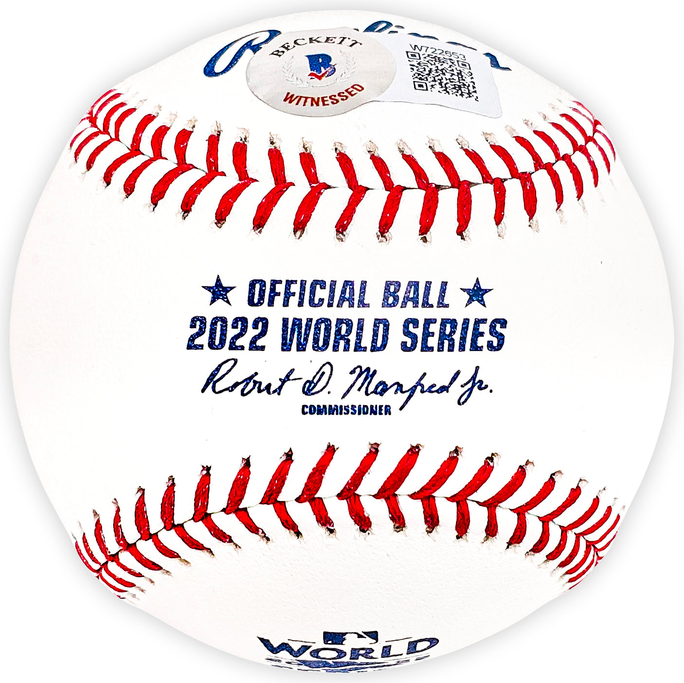 Michael Brantley Autographed Official 2022 World Series Logo MLB Baseball Houston Astros "2022 WS Champions" Beckett BAS Witness Stock #220455