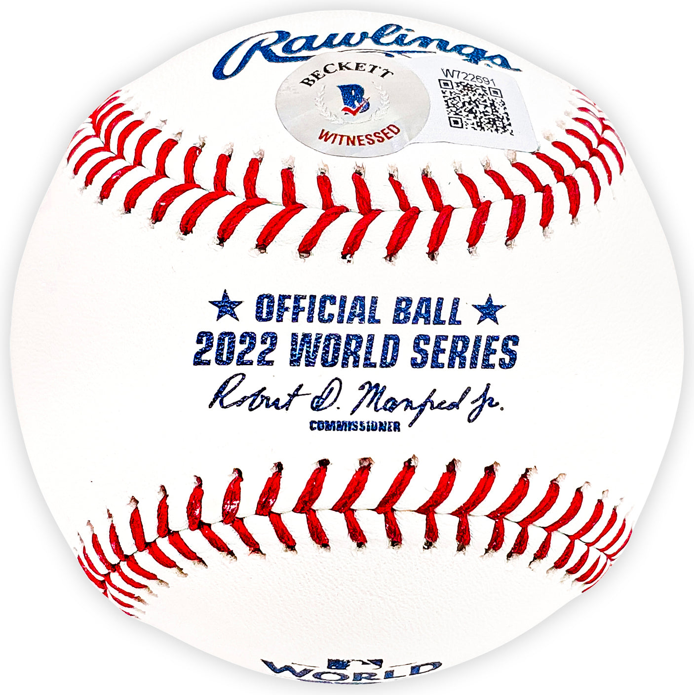 Michael Brantley Autographed Official 2022 World Series Logo MLB Baseball Houston Astros Beckett BAS Witness Stock #220456