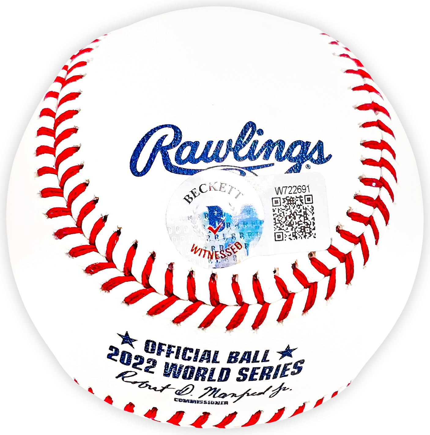 Michael Brantley Autographed Official 2022 World Series Logo MLB Baseball Houston Astros Beckett BAS Witness Stock #220456
