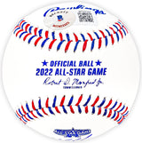 Yordan Alvarez Autographed Official 2022 All Star Game Logo MLB Game Baseball Houston Astros Beckett BAS Witness Stock #220460