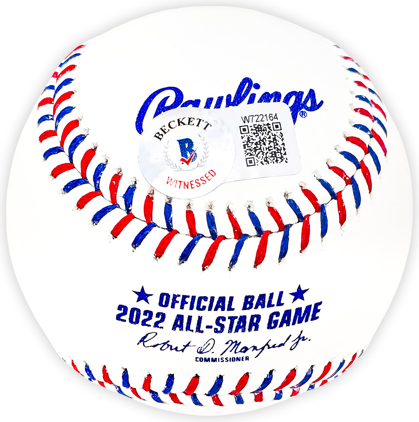 Yordan Alvarez Autographed Official 2022 All Star Game Logo MLB Game Baseball Houston Astros Beckett BAS Witness Stock #220460