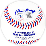 Yordan Alvarez Autographed Official 2022 All Star Game Logo MLB Game Baseball Houston Astros Beckett BAS Witness Stock #220460