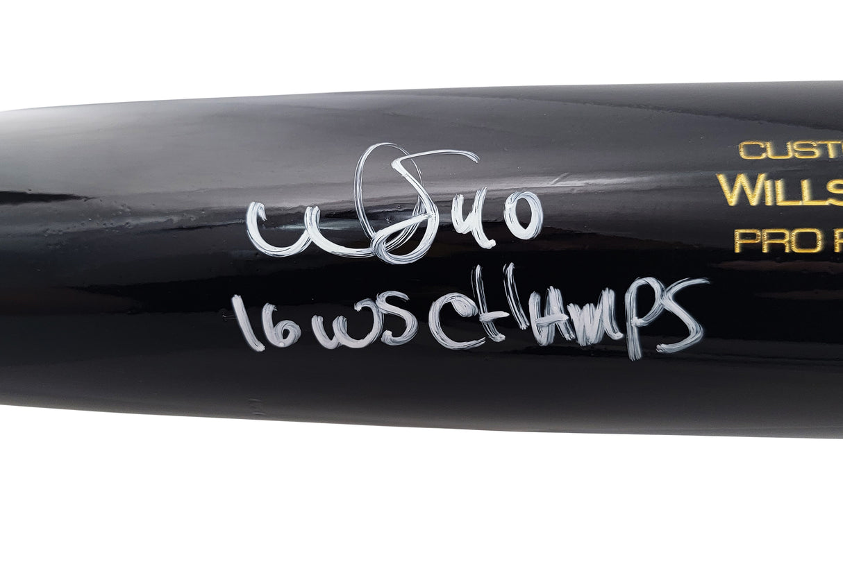Willson Contreras Autographed Black & Grey Victus Pro Reserve Maple Bat Chicago Cubs "16 WS Champs" MLB Holo Stock #208798
