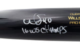 Willson Contreras Autographed Black & Grey Victus Pro Reserve Maple Bat Chicago Cubs "16 WS Champs" MLB Holo Stock #208798