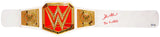 Alexa Bliss Autographed Red & Gold WWE Belt "The Goddess" Beckett BAS Witness Stock #208691