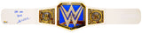 Alexa Bliss Autographed Blue & Gold WWE Belt "Little Miss Bliss" Beckett BAS Witness Stock #208692
