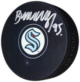 Andre Burakovsky Autographed Official Seattle Kraken Logo Hockey Puck Fanatics Holo Stock #208686
