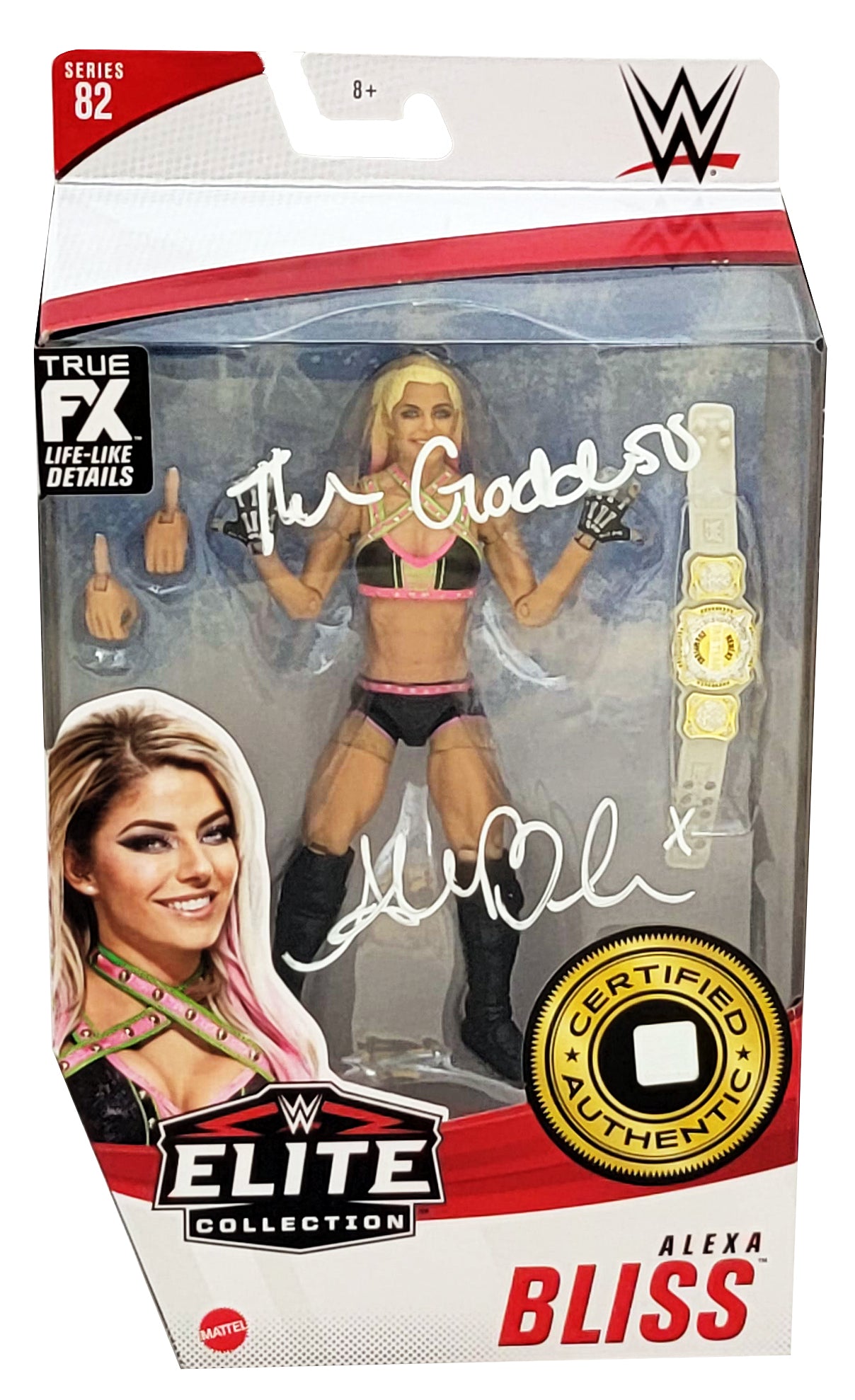 Alexa Bliss Autographed WWE Elite Collection #82 Action Figure "The Goddess" Beckett BAS Witness Stock #208702