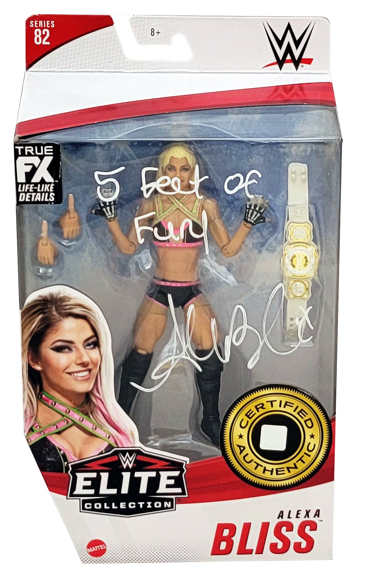 Alexa Bliss Autographed WWE Elite Collection #82 Action Figure "5 Feet Of Fury" Beckett BAS Witness Stock #208700