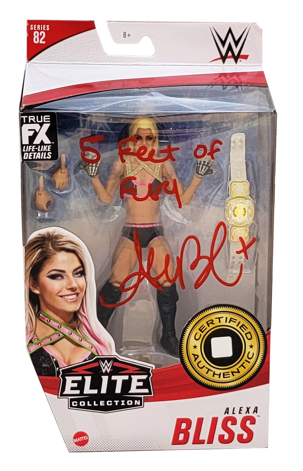 Alexa Bliss Autographed WWE Elite Collection #82 Action Figure "5 Feet Of Fury" Beckett BAS Witness Stock #208696