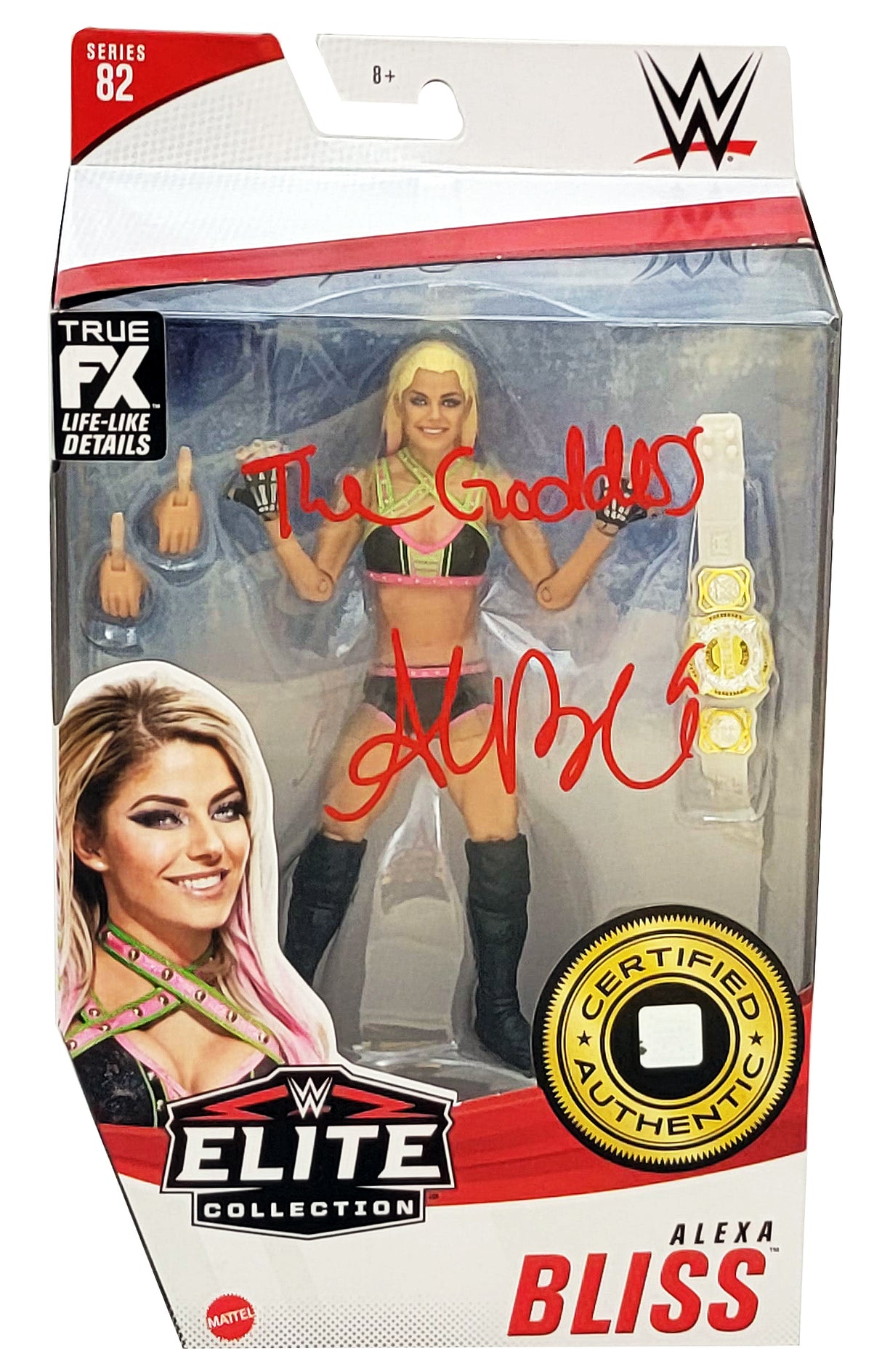 Alexa Bliss Autographed WWE Elite Collection #82 Action Figure "The Goddess" Beckett BAS Witness Stock #208694
