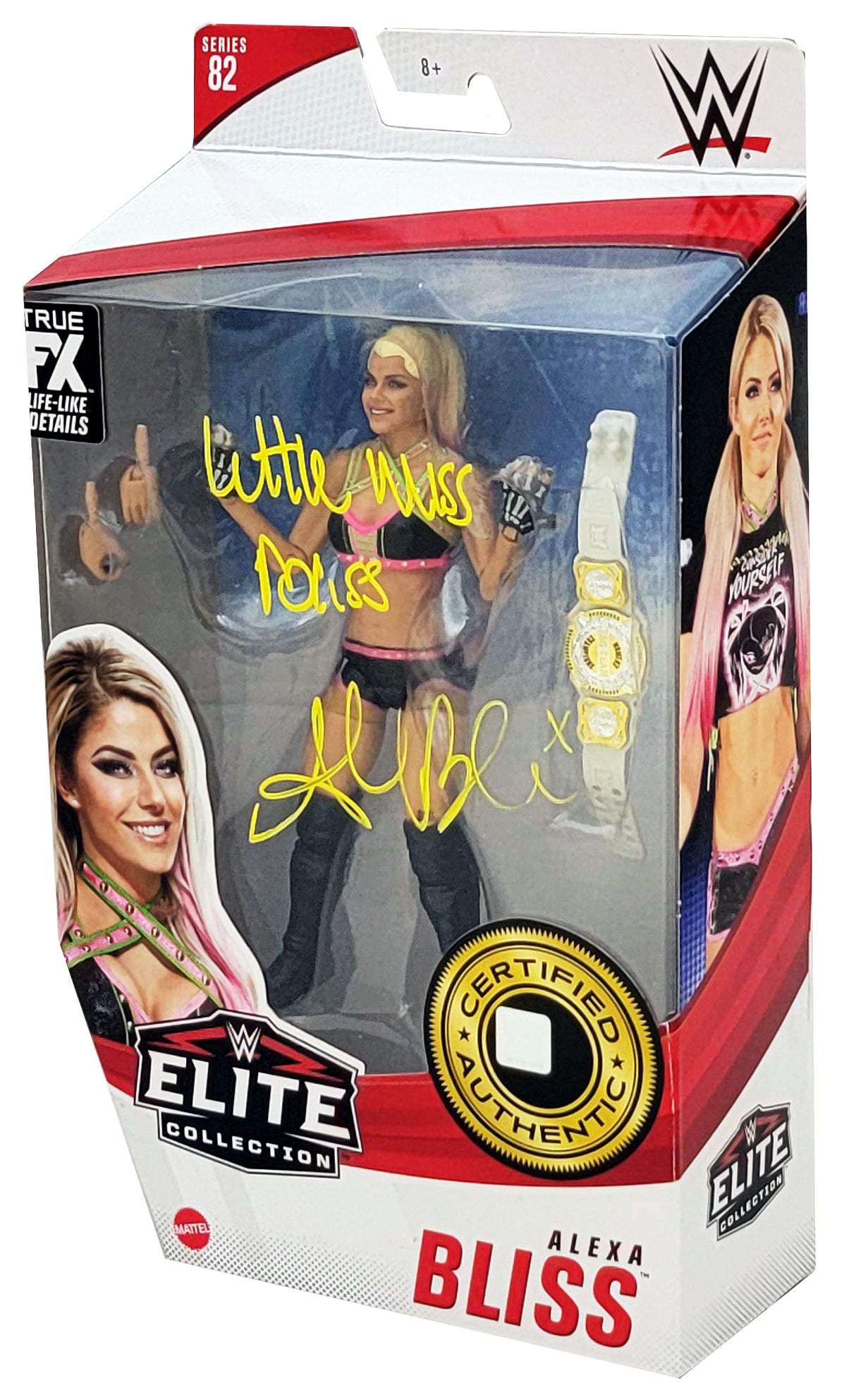 Alexa Bliss Autographed WWE Elite Collection #82 Action Figure "Little Miss Bliss" Beckett BAS Witness Stock #208699