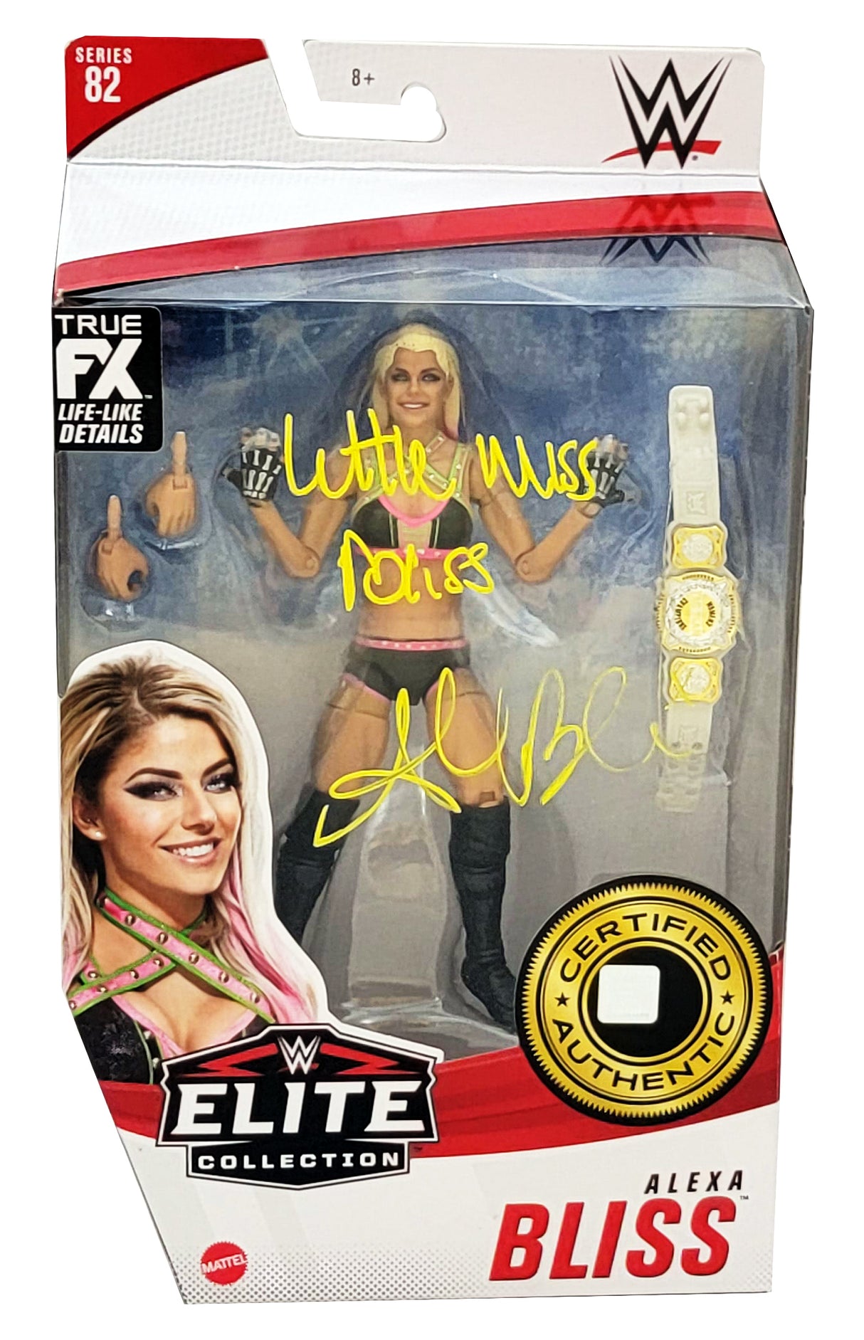Alexa Bliss Autographed WWE Elite Collection #82 Action Figure "Little Miss Bliss" Beckett BAS Witness Stock #208699