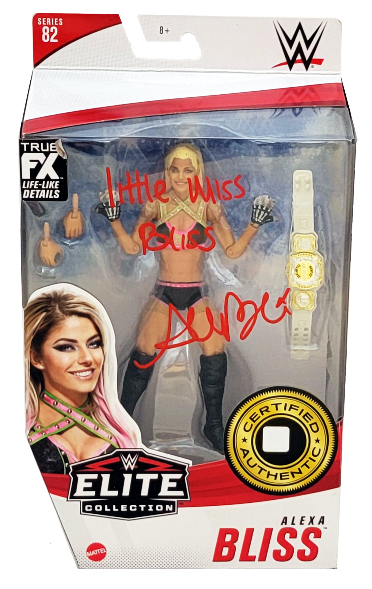 Alexa Bliss Autographed WWE Elite Collection #82 Action Figure "Little Miss Bliss" Beckett BAS Witness Stock #208695