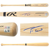 Trea Turner Autographed Blonde Rawlings Adirondack Baseball Bat Philadelphia Phillies Beckett BAS Witness Stock #234070