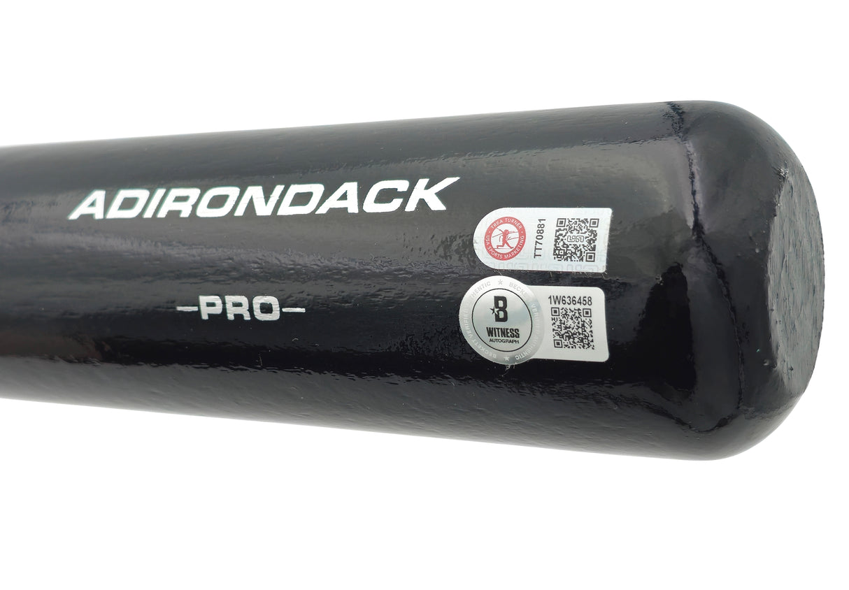 Trea Turner Autographed Black Rawlings Adirondack Baseball Bat Philadelphia Phillies Beckett BAS Witness Stock #234072