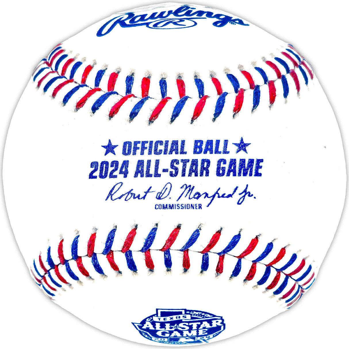 Marcell Ozuna Autographed Official 2024 All Star Game Logo MLB Game Baseball Atlanta Braves Beckett BAS Witness Stock #234040