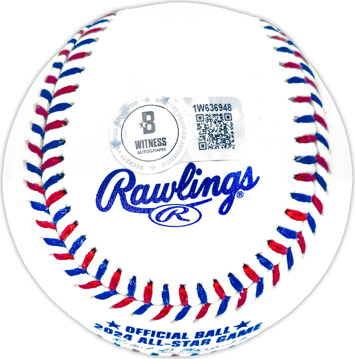 Marcell Ozuna Autographed Official 2024 All Star Game Logo MLB Game Baseball Atlanta Braves Beckett BAS Witness Stock #234040