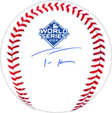 Trea Turner Autographed Official 2019 World Series Logo MLB Baseball Washington Nationals Beckett BAS Witness Stock #234068