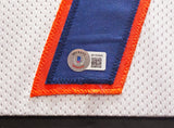 Denver Broncos John Elway Autographed Framed White & Blue Jersey Beckett BAS Witness Stock #233684