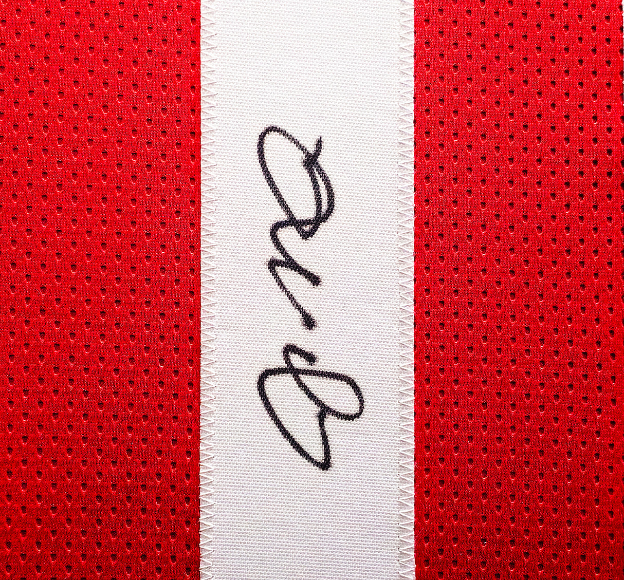 San Francisco 49ers Joe Montana Autographed Framed Red Jersey Beckett BAS QR Stock #233685