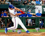Wyatt Langford Autographed 8x10 Photo Texas Rangers Debut Hit Fanatics & MLB Holo Stock #234089