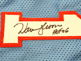 Houston Oilers Run & Shoot Autographed Baby Blue Jersey With 5 Signatures Including Warren Moon Beckett BAS Witness Stock #220384