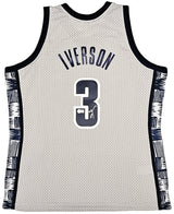 Georgetown Hoyas Allen Iverson Autographed Grey Authentic Mitchell & Ness 1995-96 College Vault Jersey Size XL Beckett BAS Witness Stock #220417