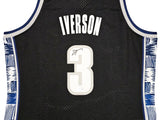 Georgetown Hoyas Allen Iverson Autographed Black Authentic Mitchell & Ness 1995-96 College Vault Jersey Size XL Beckett BAS Witness Stock #220427