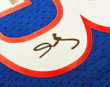 Philadelphia 76ers Allen Iverson Autographed Blue Authentic Mitchell & Ness 1999-00 HWC Swingman Jersey Size L Beckett BAS Witness Stock #220418