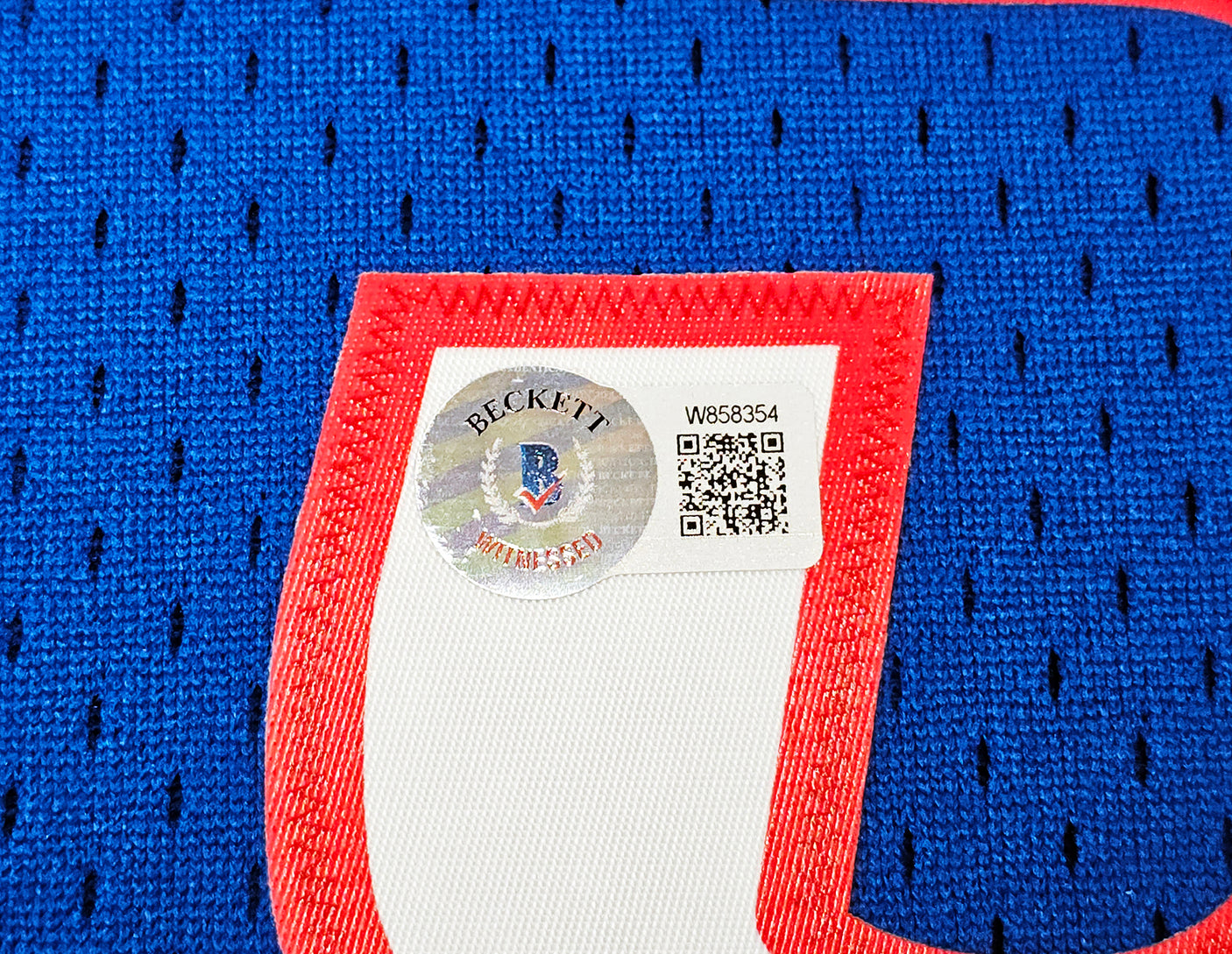 Philadelphia 76ers Allen Iverson Autographed Blue Authentic Mitchell & Ness 1999-00 HWC Swingman Jersey Size L Beckett BAS Witness Stock #220418