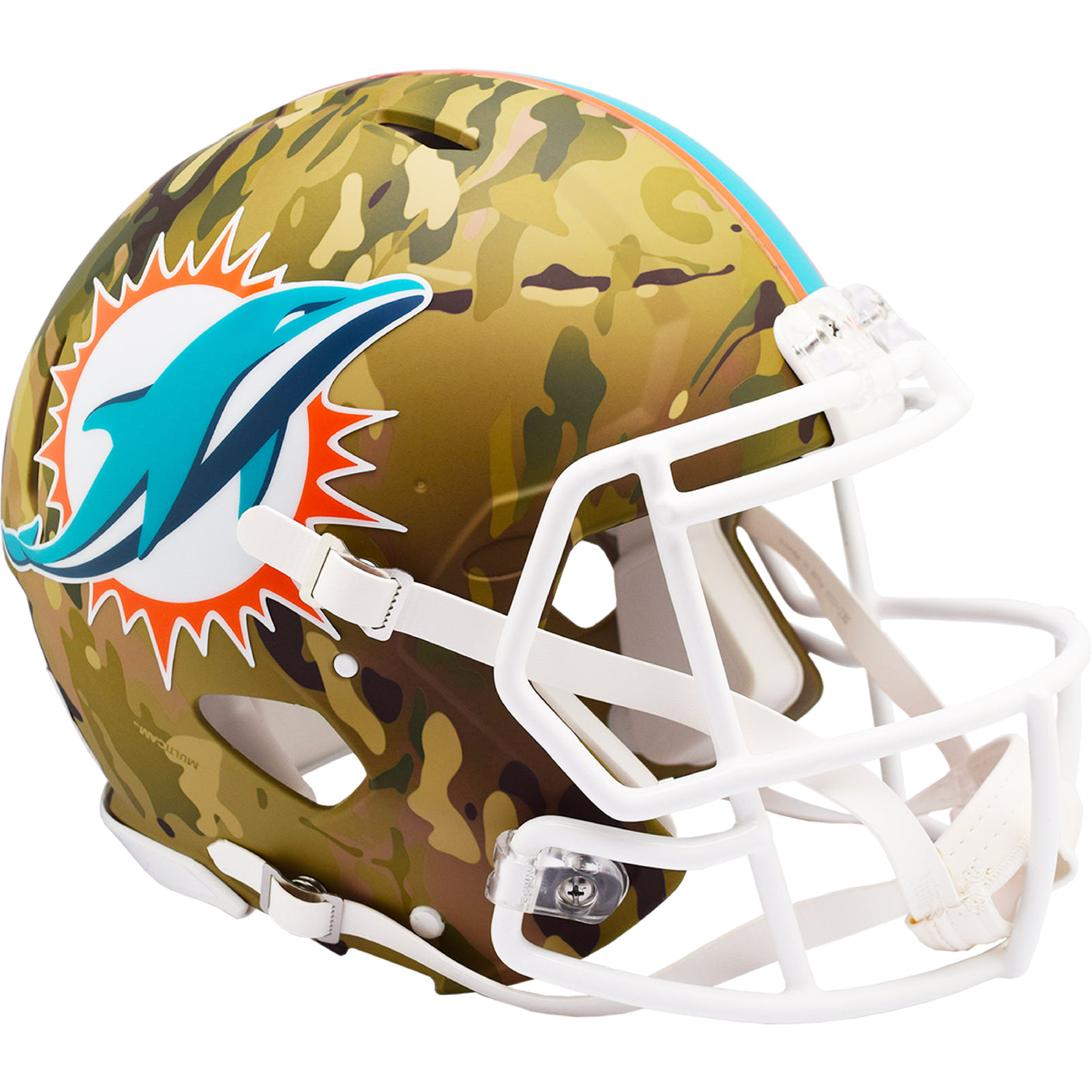 Miami Dolphins CAMO Full Size Authentic Football Helmet