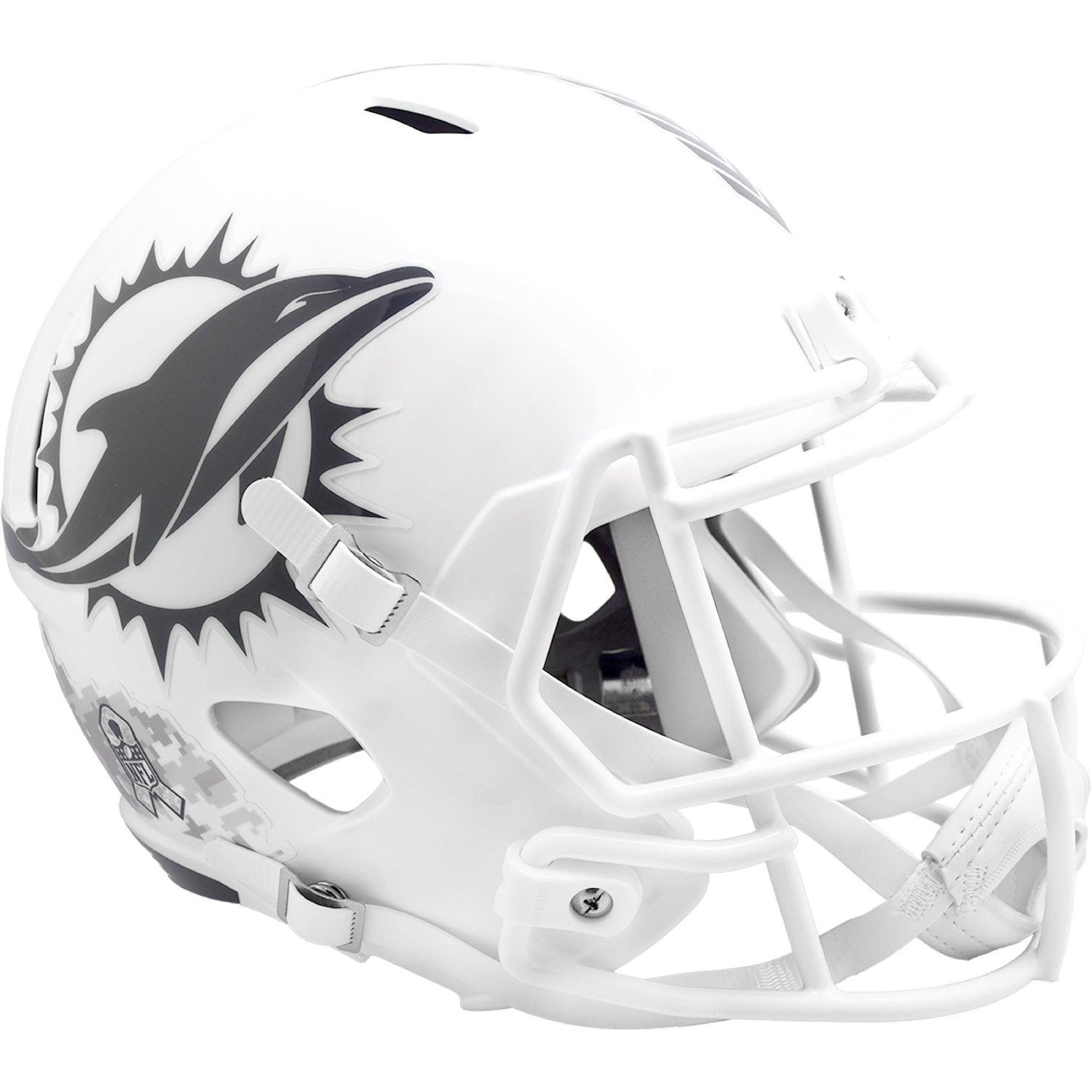 Miami Dolphins 2024 Salute to Service Riddell Speed Replica Football Helmet NFL