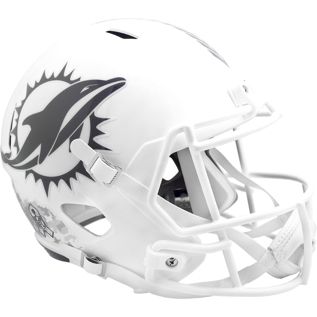 Miami Dolphins 2024 Salute to Service Riddell Speed Replica Football Helmet NFL