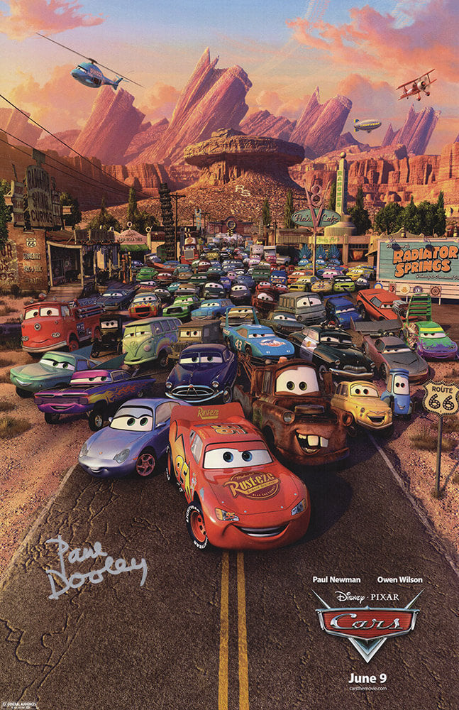 Paul Dooley Signed Cars 11x17 Movie Poster